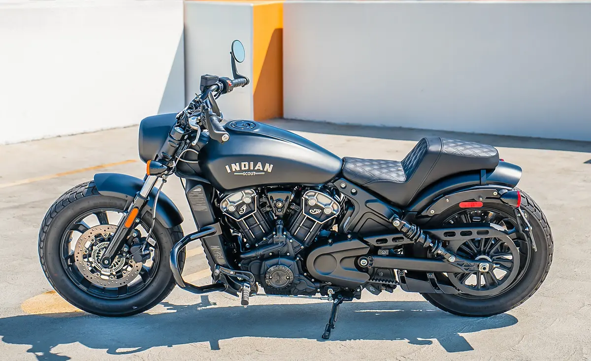 Iron Born Diamond Stitch Indian Scout Rogue 2-Up Seat Black 2