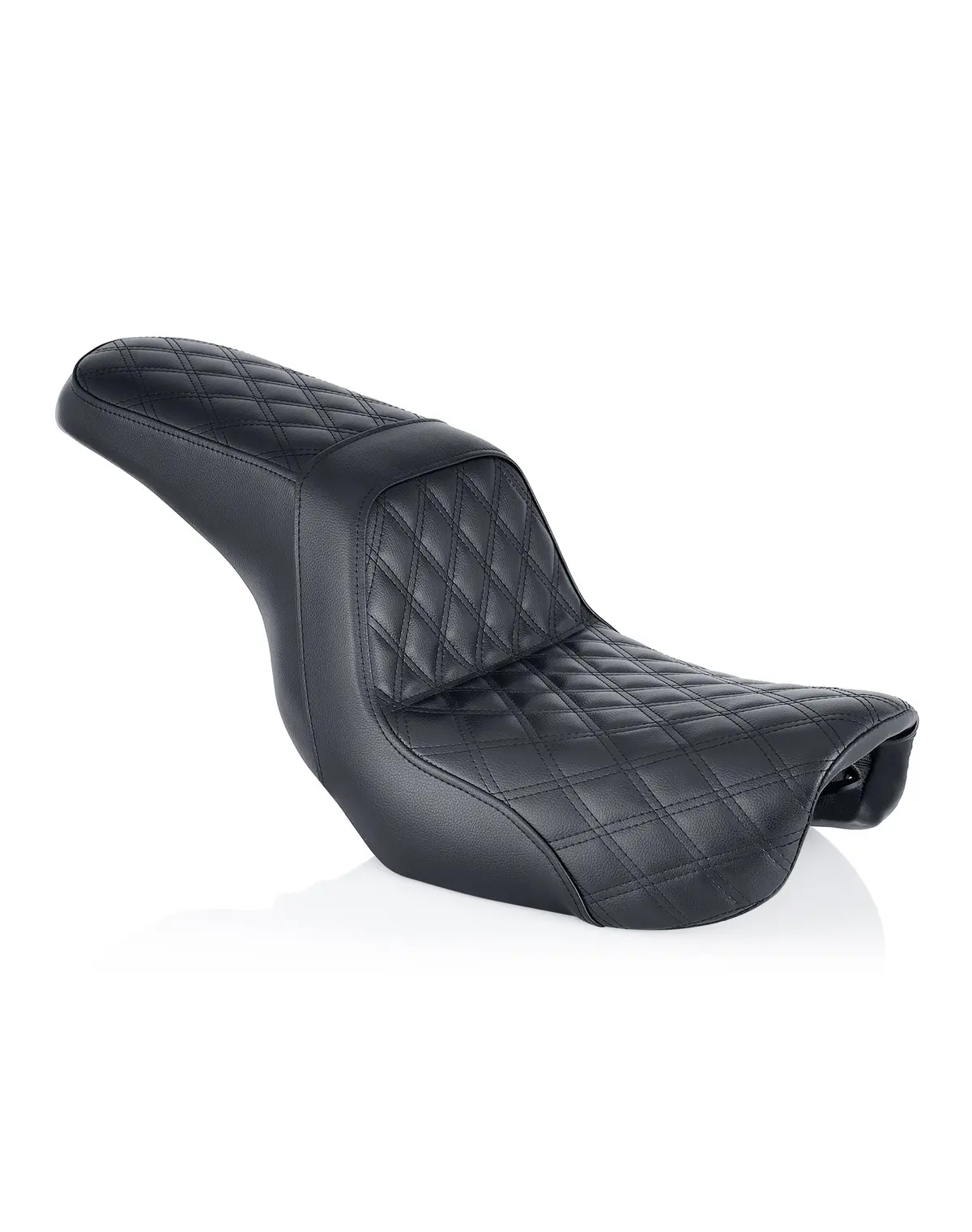 Iron Born Diamond Stitch 2-Up Seat For Harley Dyna Low Rider S Fxdls Black 1