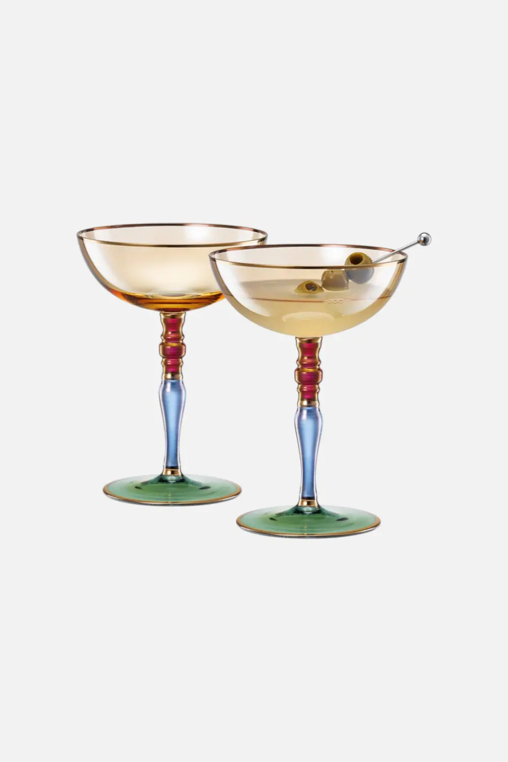 Wine Savant Italian Design Renaissance Amber Coupe - Set Of 2 1