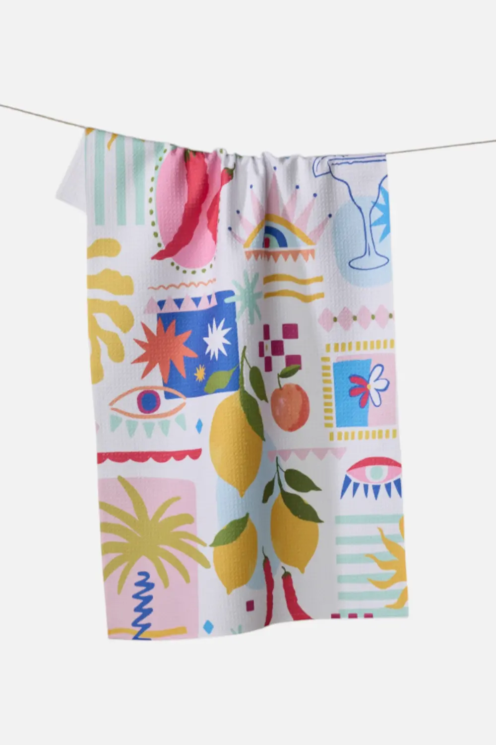 Geometry Italian Picnic Tea Towel 1