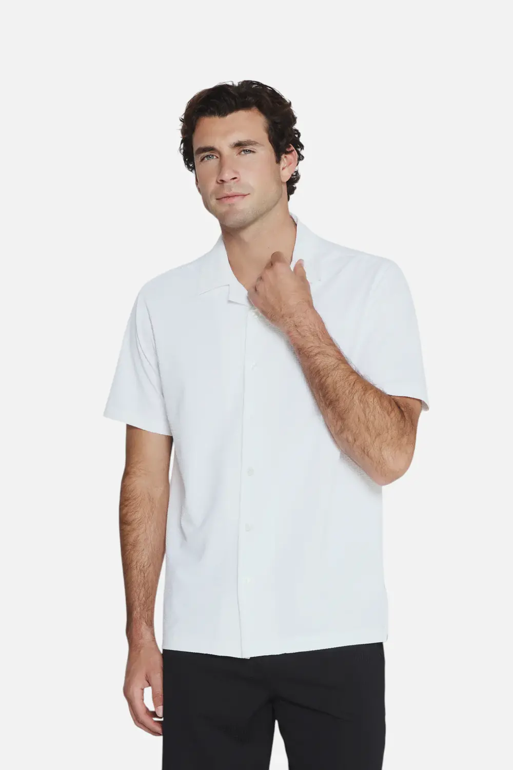 7 Diamonds Sutherland Camp Shirt In Ivory 1