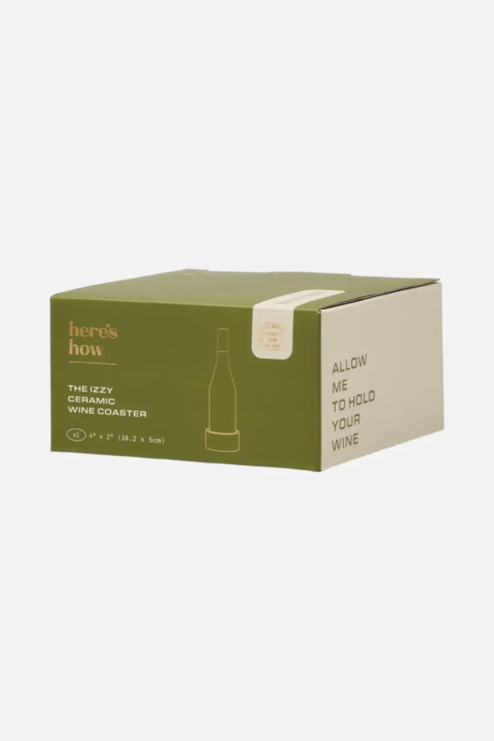 Here's How Izzy Wine Coaster In Green Stripe 1