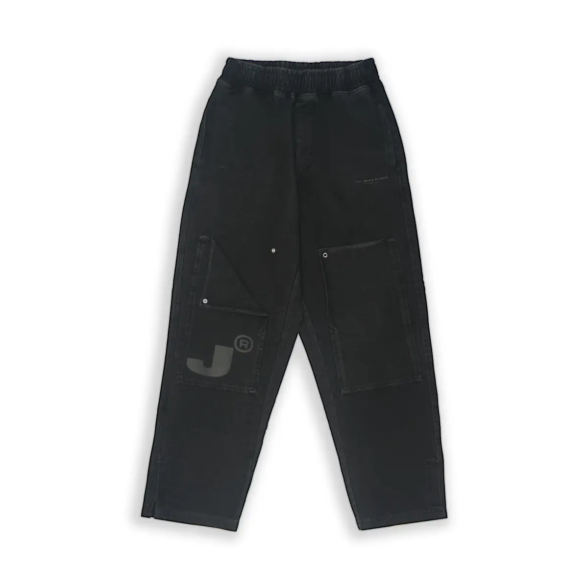 J Double Knee Trackpants In Washed Black [Unisex] 1