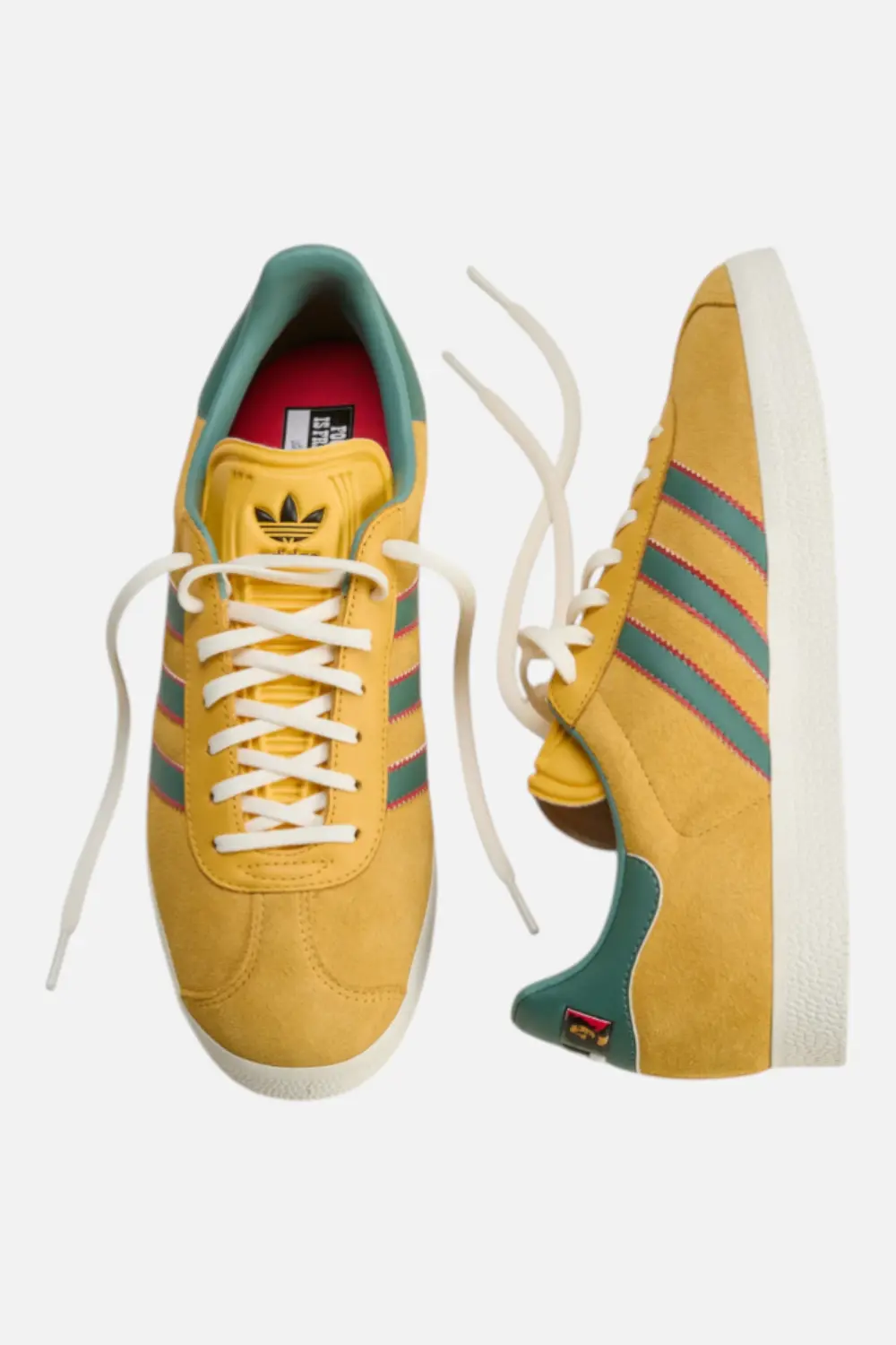 Adidas Men's Gazelle Jamaica X Bob Marley Sneaker In Bold Gold & Pure Ruby 2