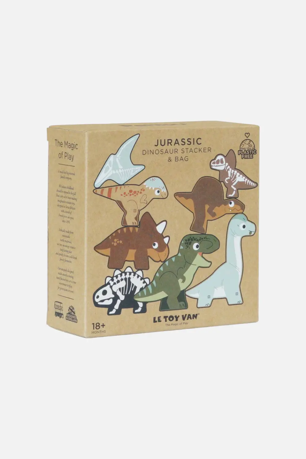 Le Toy Van Kid's Jurassic Stacking Dinosaurs Set & Bag 1
