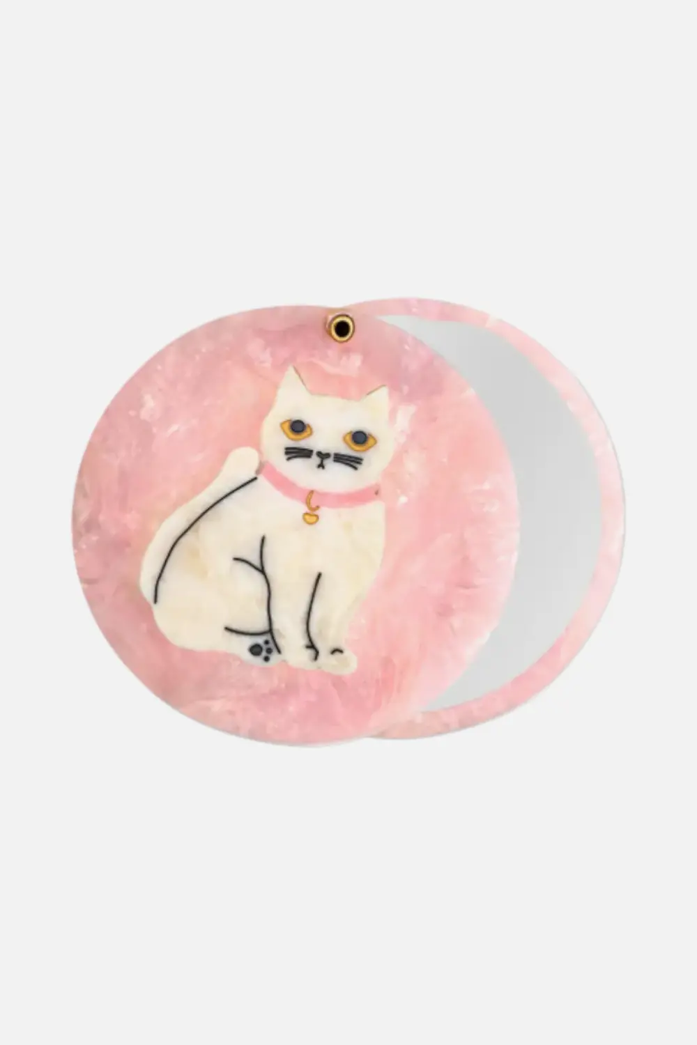 Solar Eclipse Kawaii Cat Compact Mirror 1