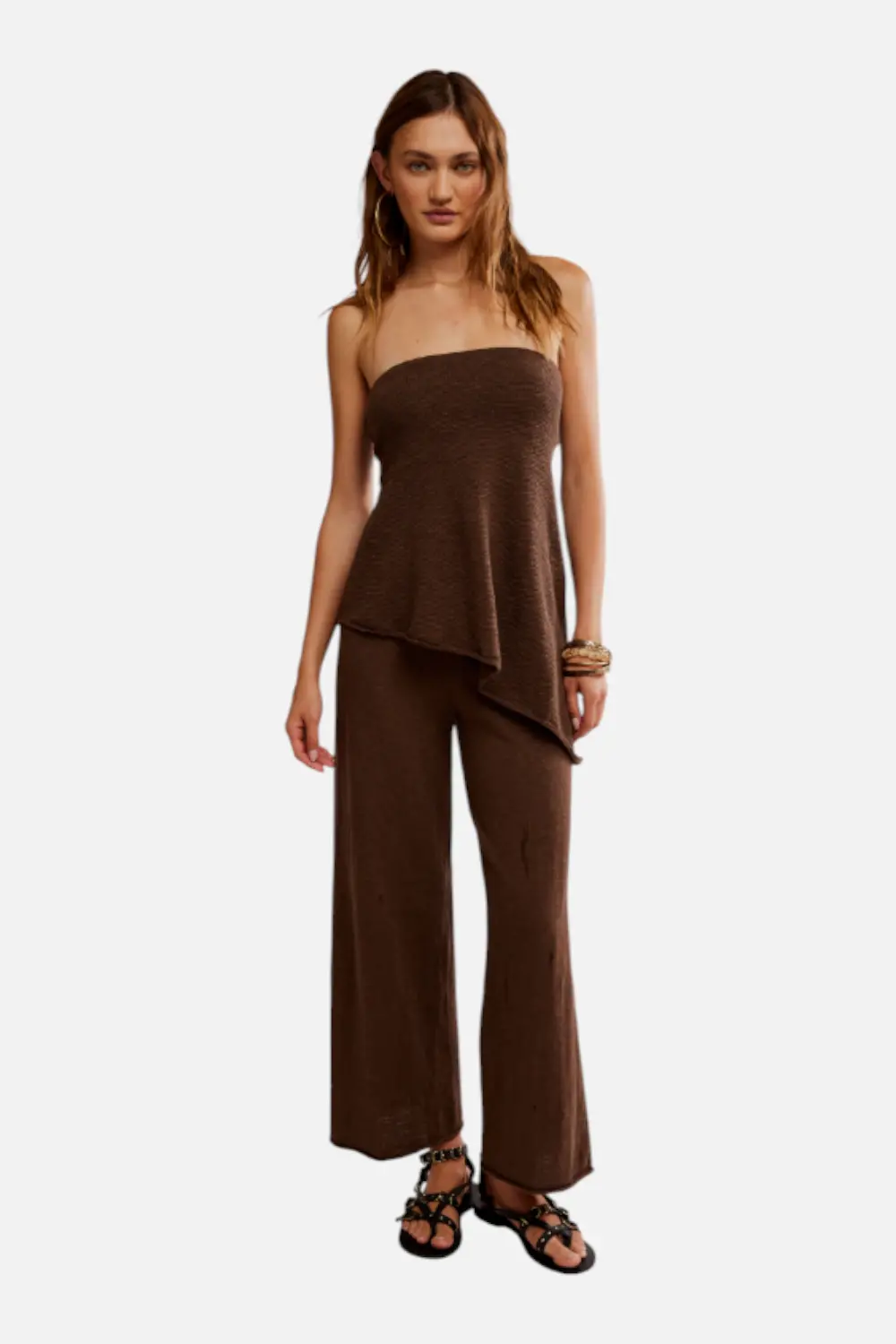 Free People Women's Krista Cotton-Linen Sweater Set In Carafe 1