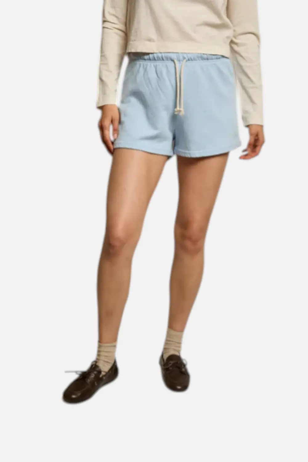 Perfect White Tee Layla Shorts In Powder Blue 1