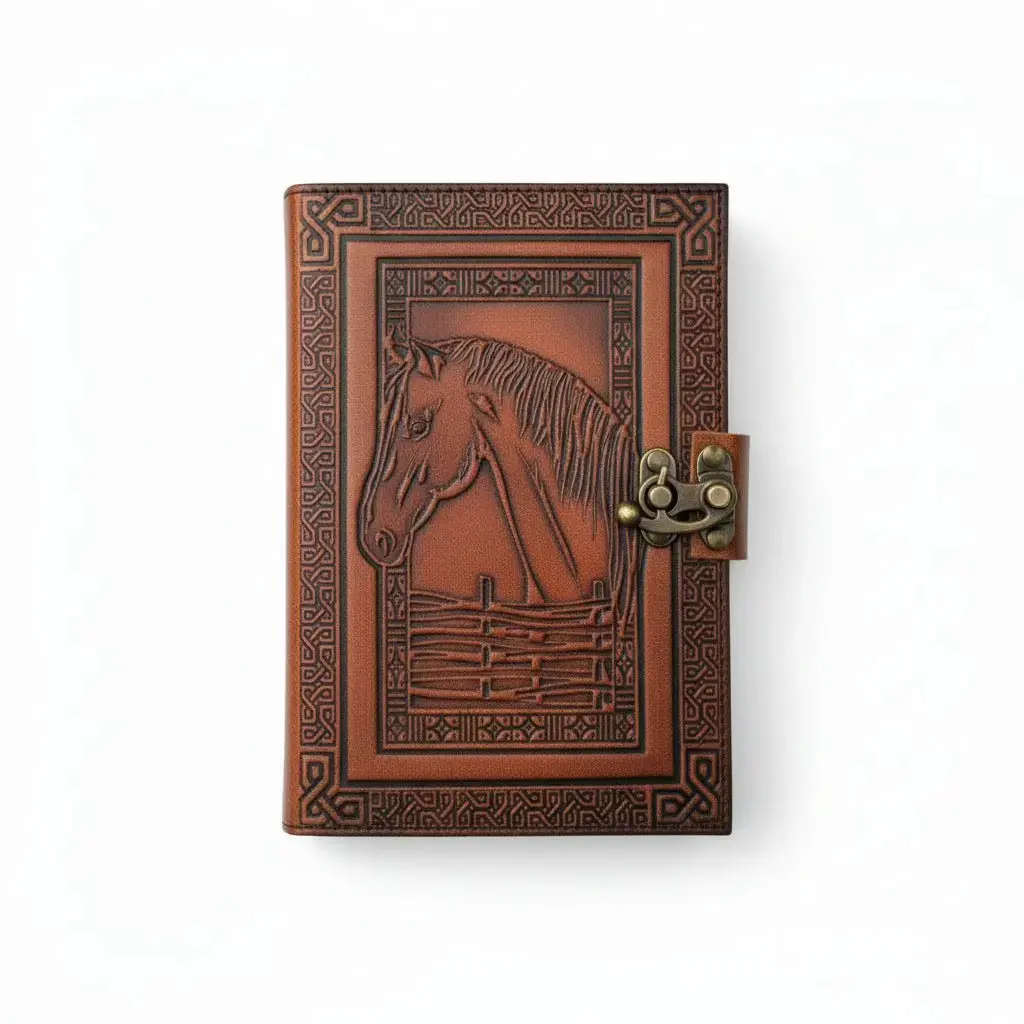 Leather Vintage Horse Journal 1