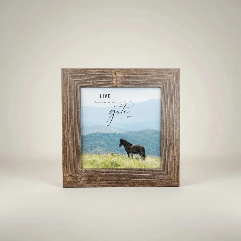"Live Like Someone Left The Gate Open" Horse Art 1