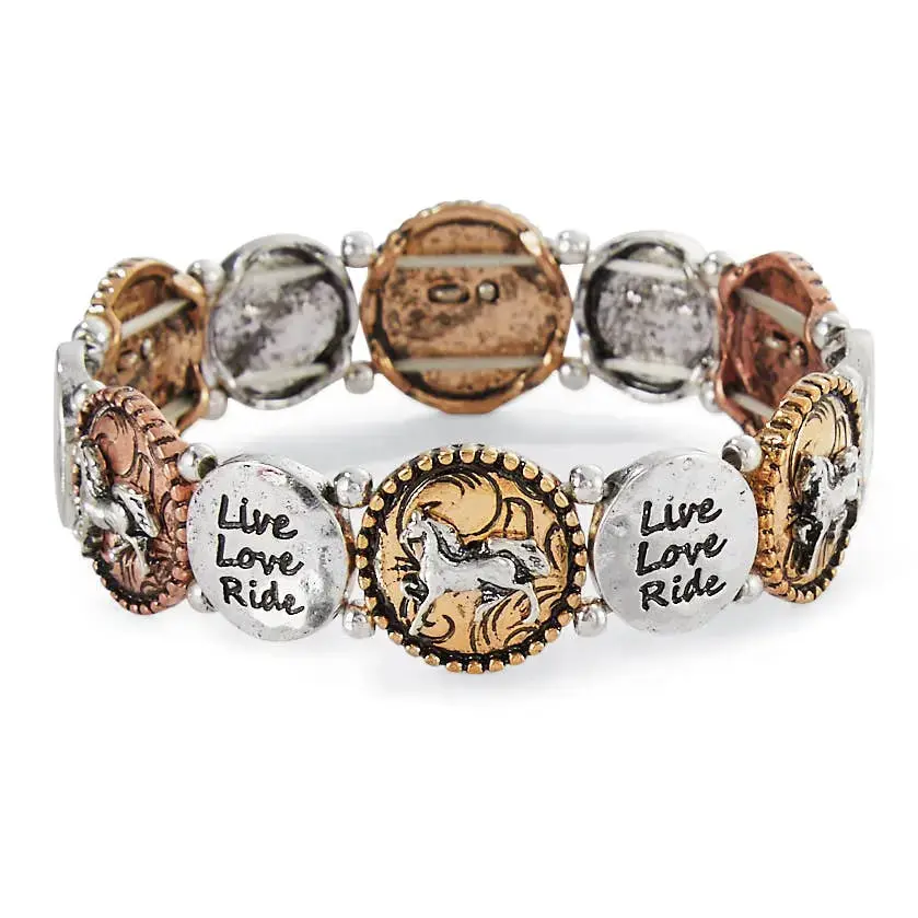 Live Love Ride Stretch Bracelet 1