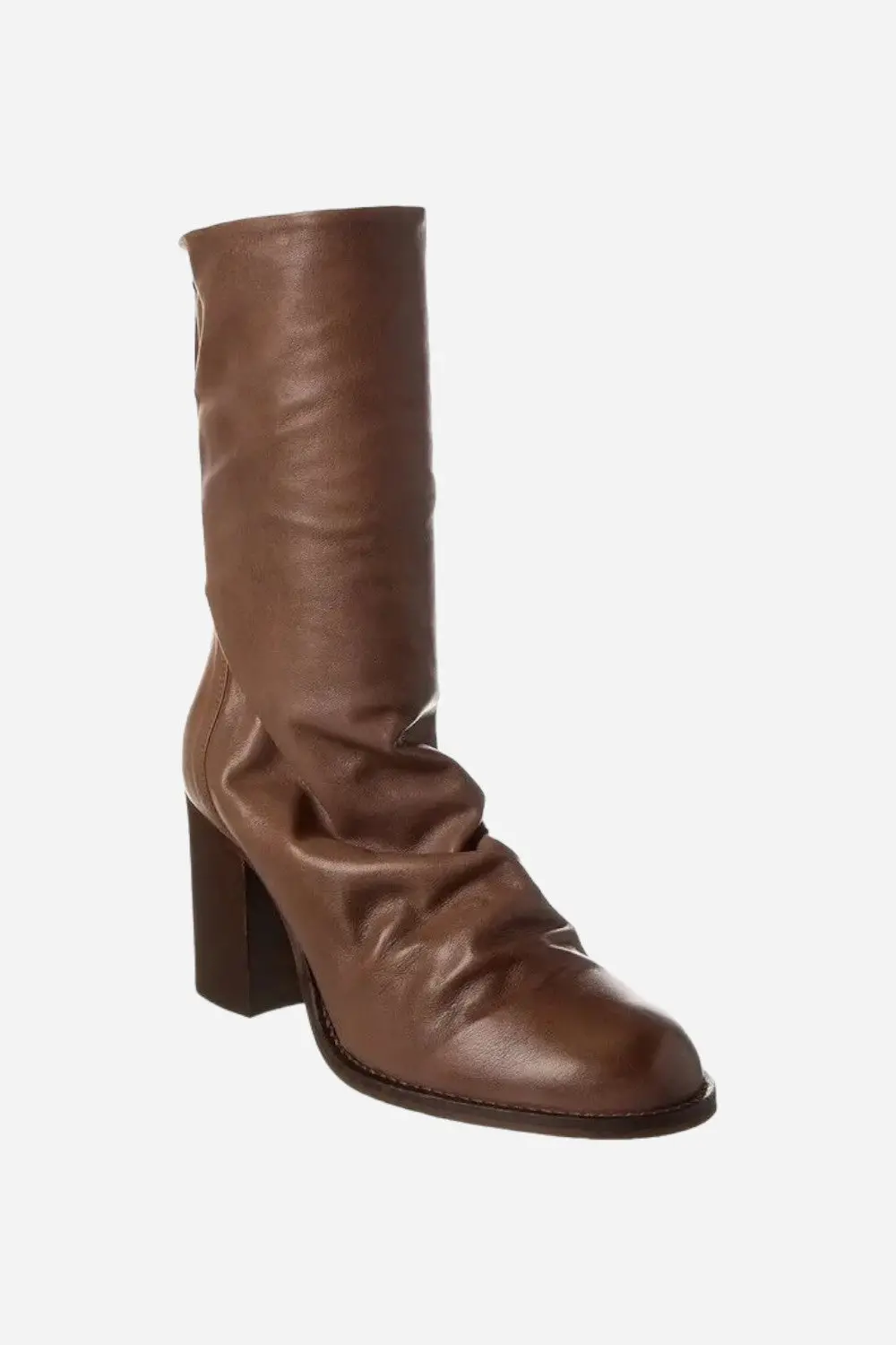 Free People Shoes Elle Block Heel Boot In Mushroom 1