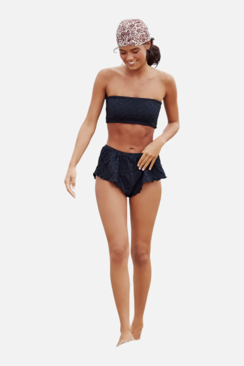 Free People Women's Lola Bandeau Bikini Top In Black 1