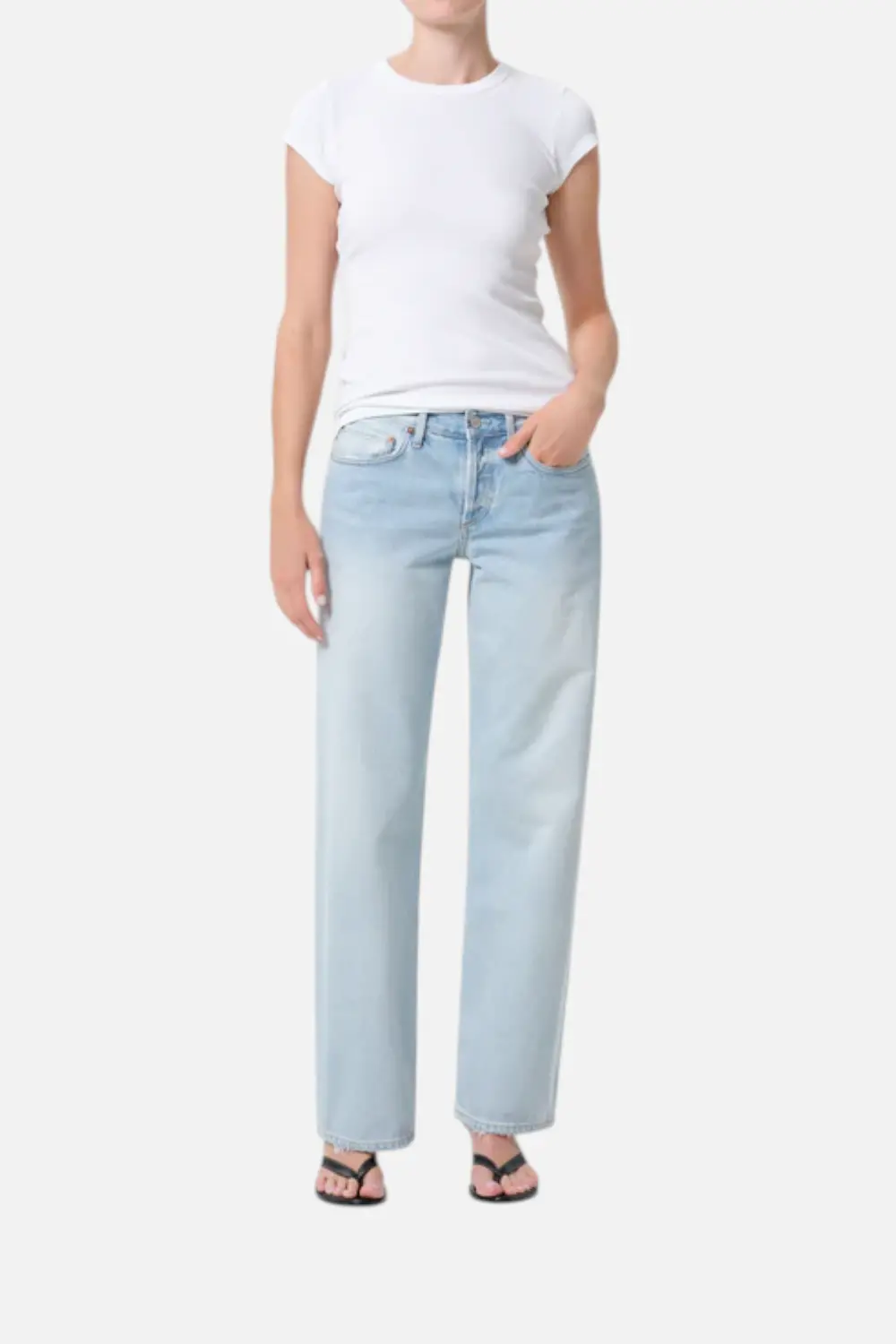 Agolde Low Rise Loose Jean In Amplify 1