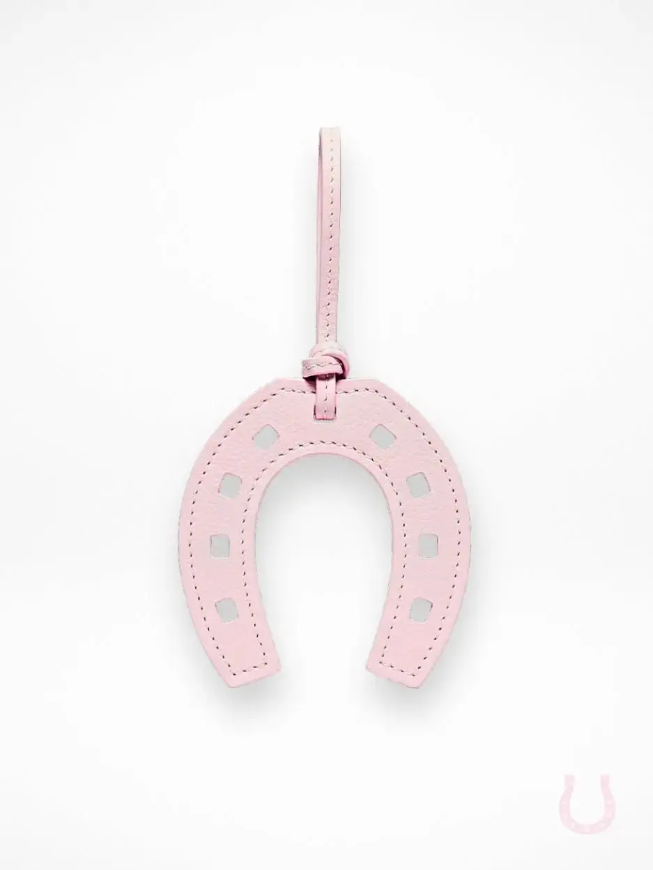 Lucky Pink Horseshoe Bag Charm 1