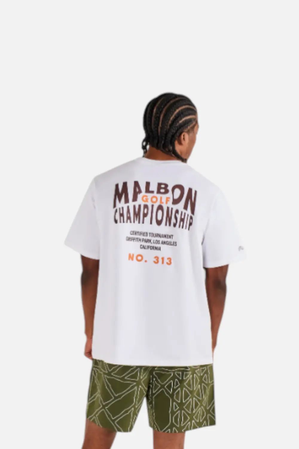 Malbon Golf Bermuda Championship Tee In White 1