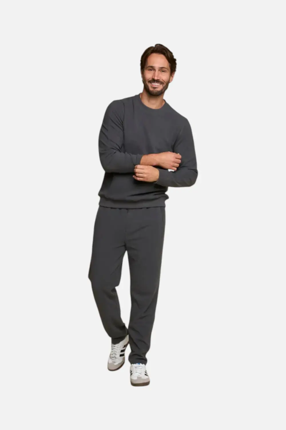 Fundamental Coast Men's Maverick Crew In Smoke 1
