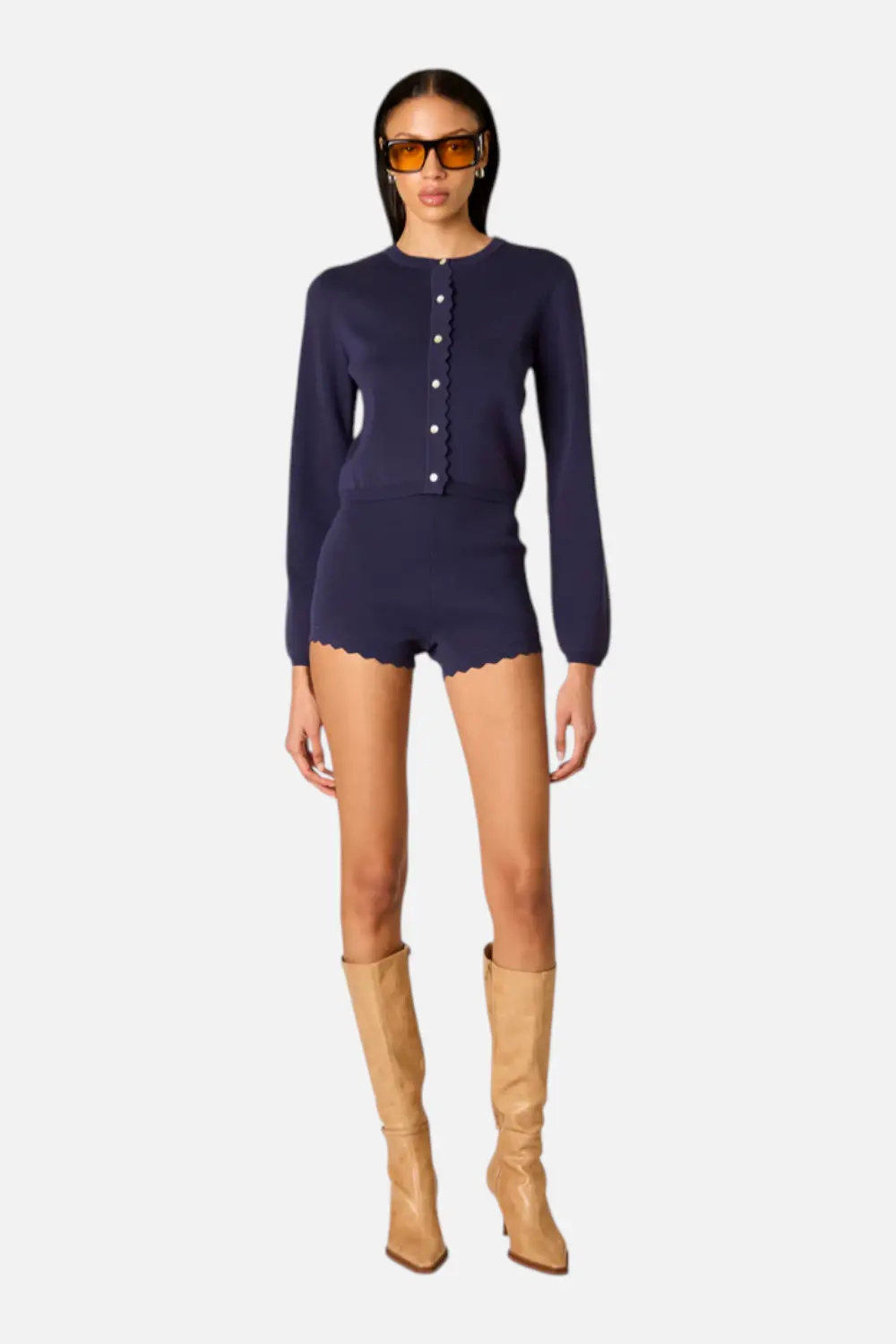 Nia Women's Mazzy Knit Short In Navy 1