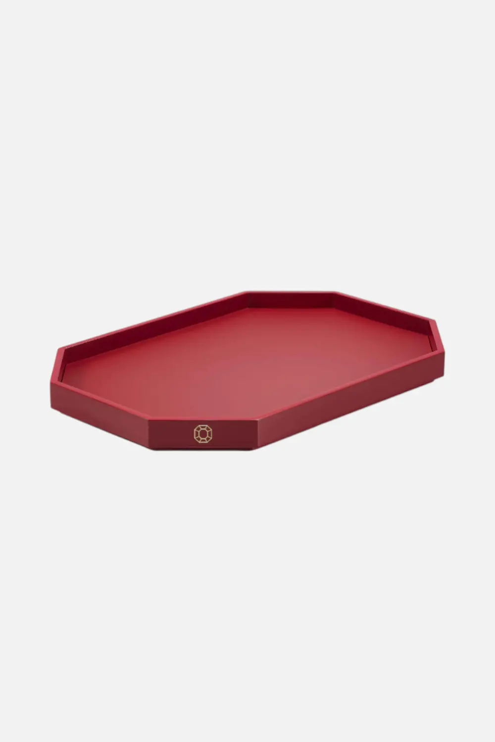 Baccarat Medium Red Octogone Tray 1