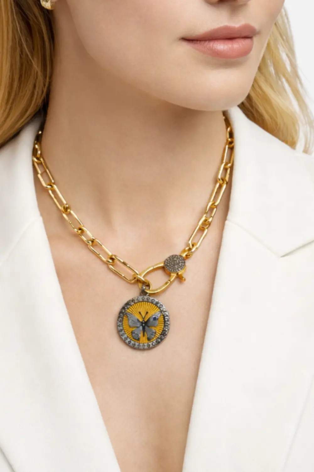 Paula Rosen Melba Gold Overlay Gold Chain Necklace 2