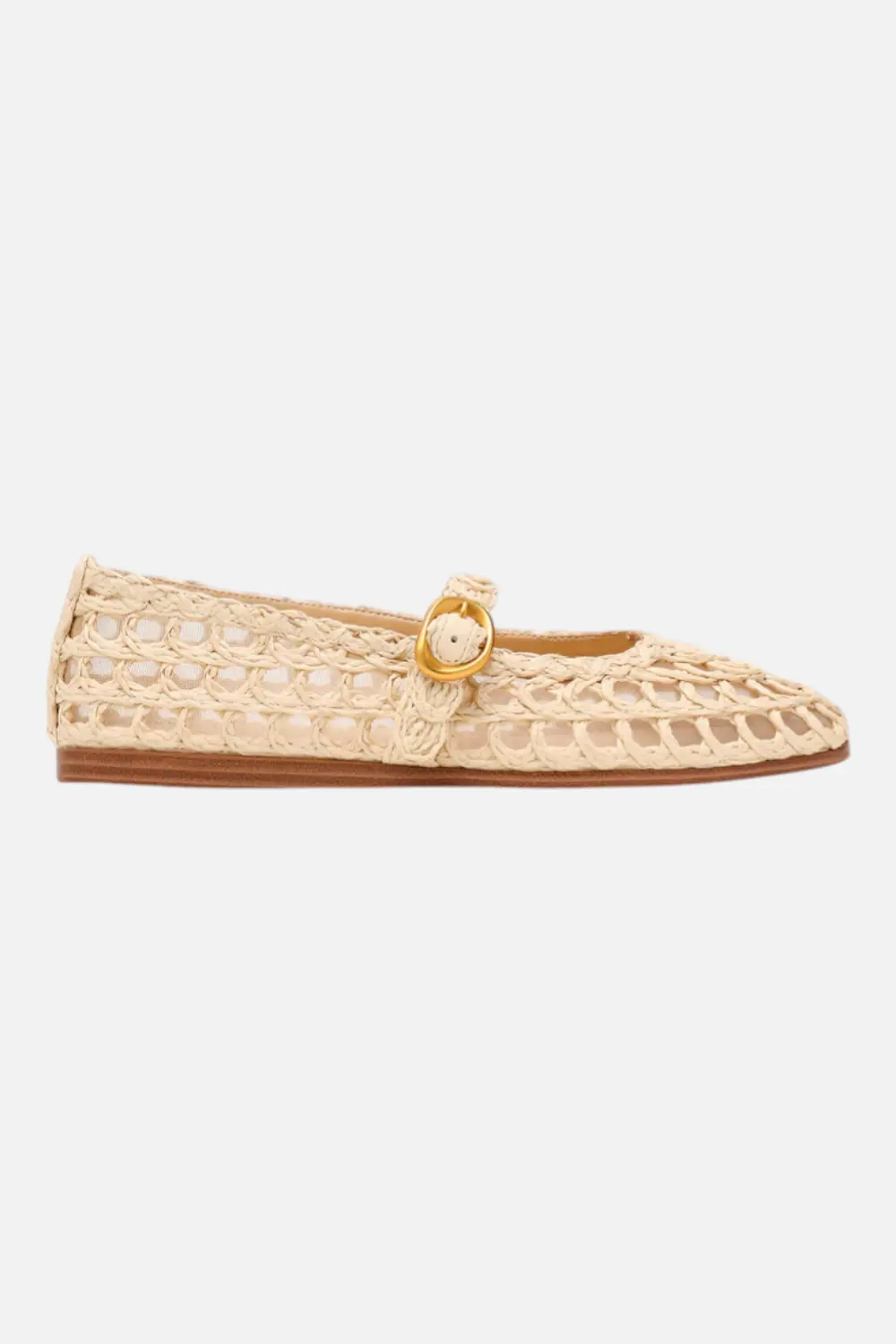 Steve Madden Women's Melody Natural Raffia Mary Jane Woven Buckle Flat 1