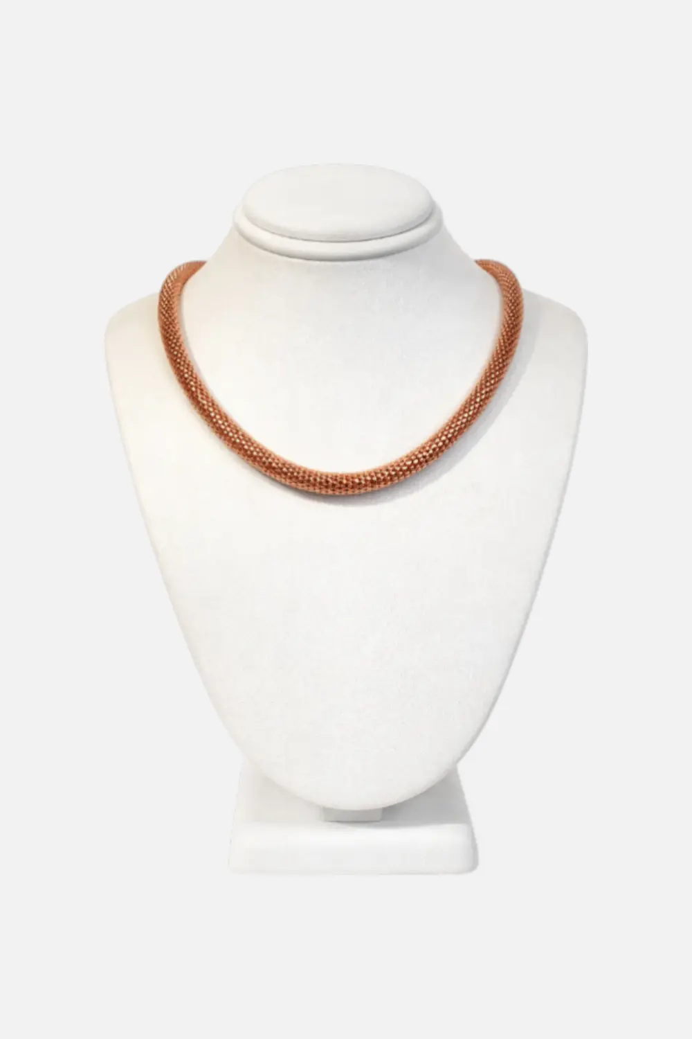 Paula Rosen Mesh Snake Rose Gold 20" Necklace 1