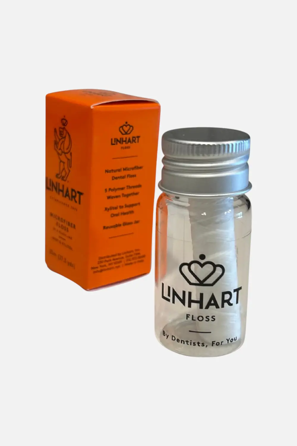 Linhart Microfiber Dental Floss In Glass Bottle - 25M 1