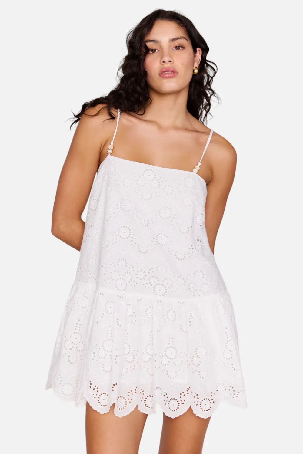 Minkpink Tahlia Broidery Mini Dress In White 1