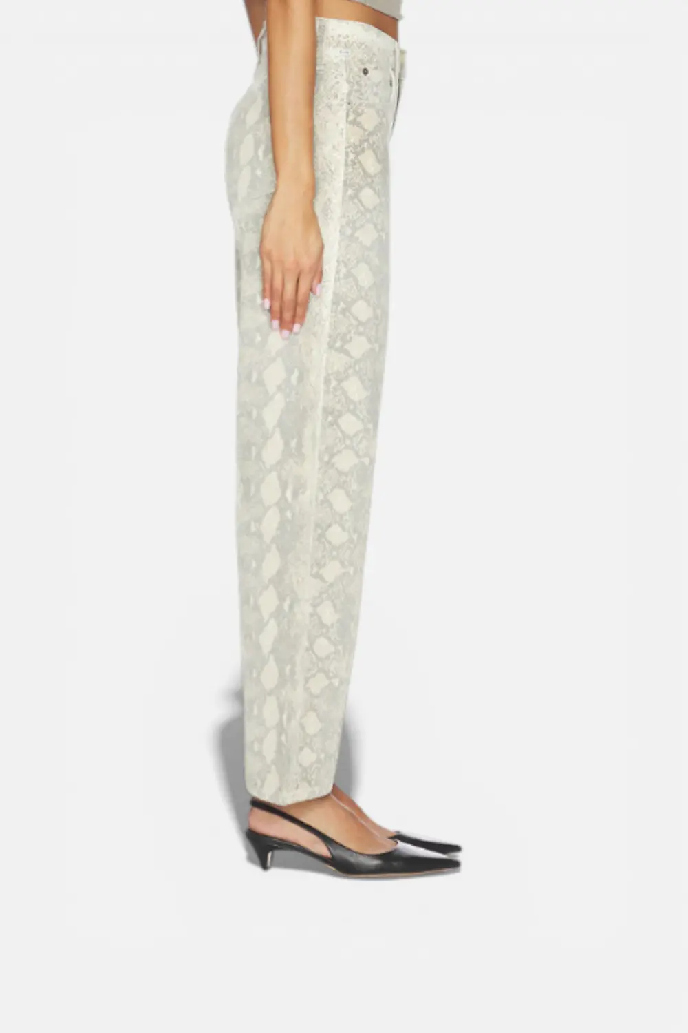 Citizens Of Humanity Miro Long 29" Relaxed Jean In Grey Python 4