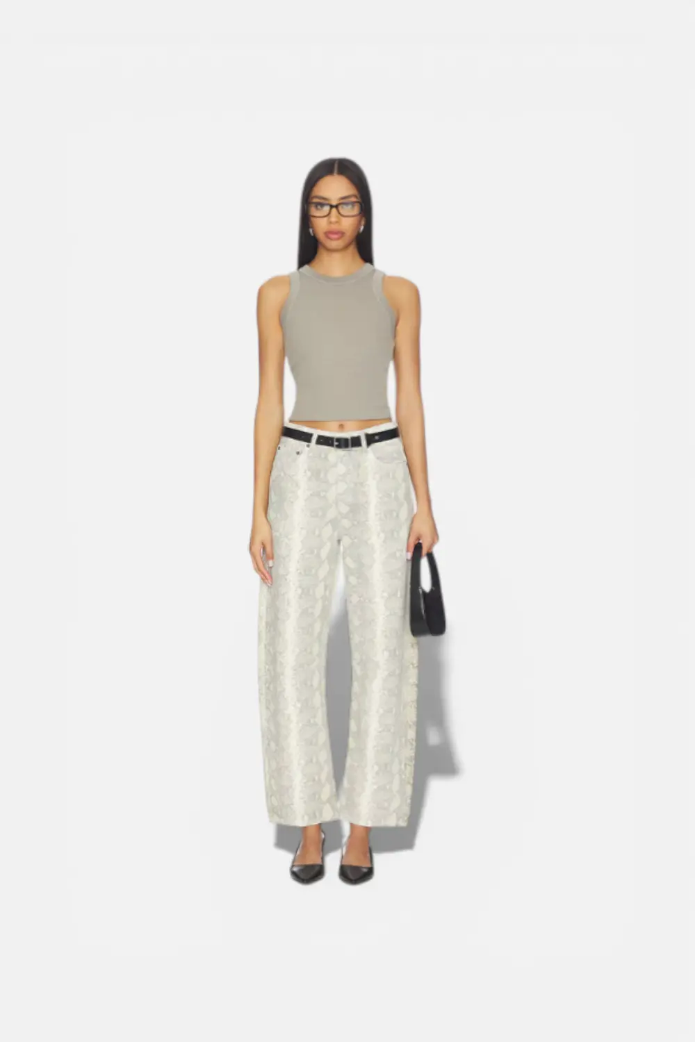 Citizens Of Humanity Miro Long 29" Relaxed Jean In Grey Python 1