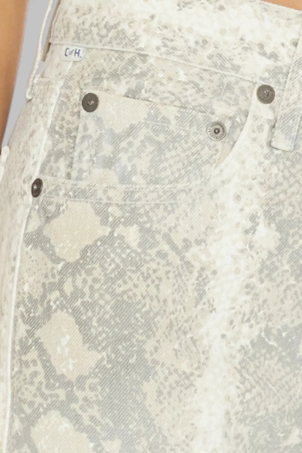 Citizens Of Humanity Miro Long 29" Relaxed Jean In Grey Python 2