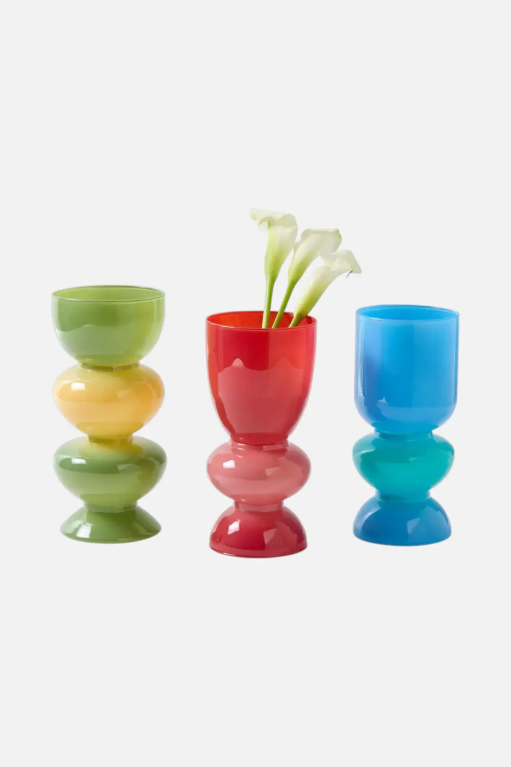 Two's Company Mixed Color Glass Vase 1