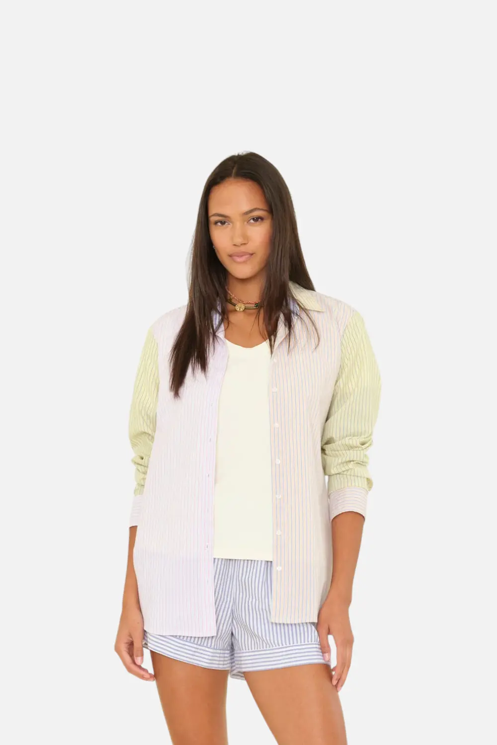 Xirena Beau Shirt In Mixed Stripes 1