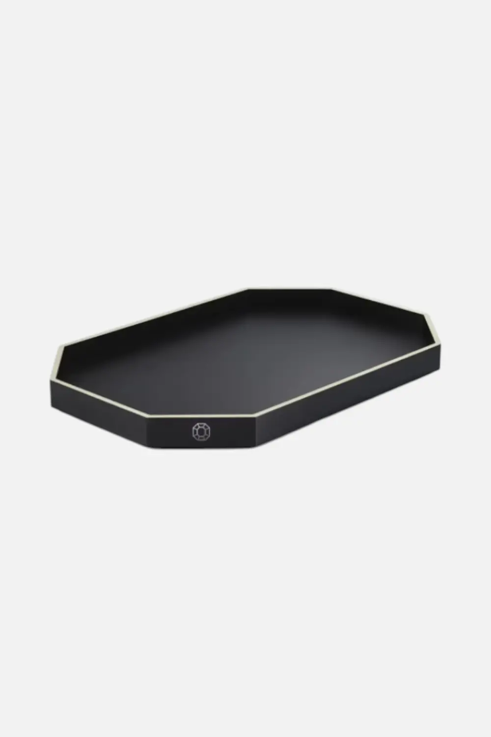Baccarat Medium Octogone Tray In Black 1