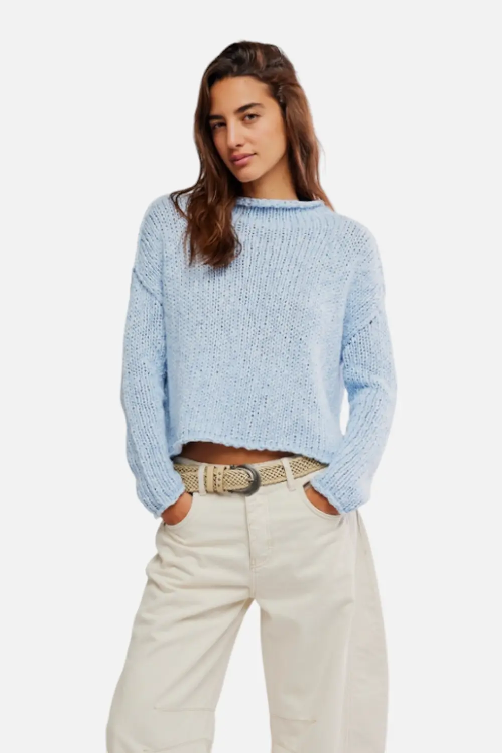 Free People Opal Sweater In Cashmere Blue 1