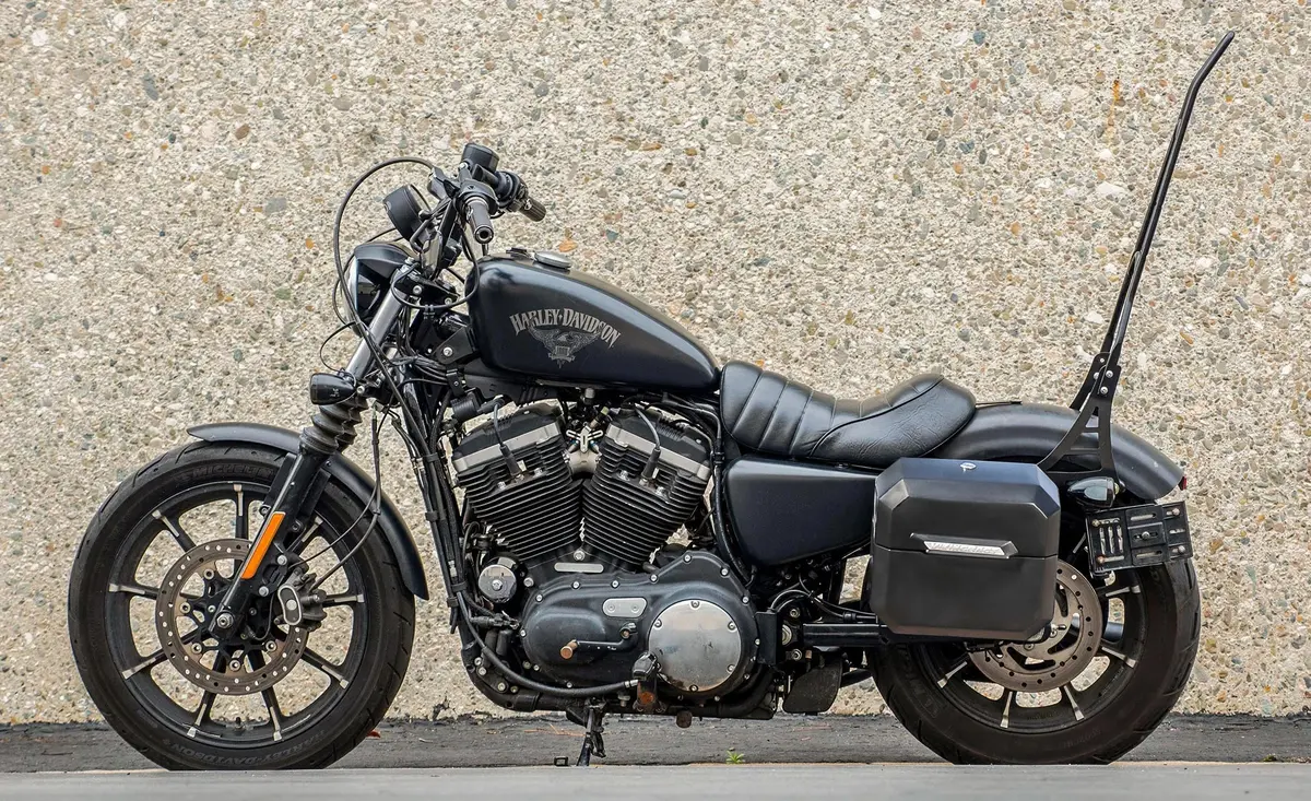20L - Outlaw Quick-Mount Small Harley Sportster 883 Iron Xl883n Matte Hard Saddlebags 2