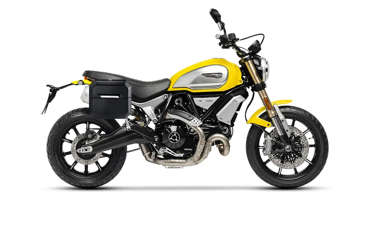 20L - Outlaw Quick-Mount Small Ducati Scrambler 1100/Special/Sport Painted Hard Saddlebags 2
