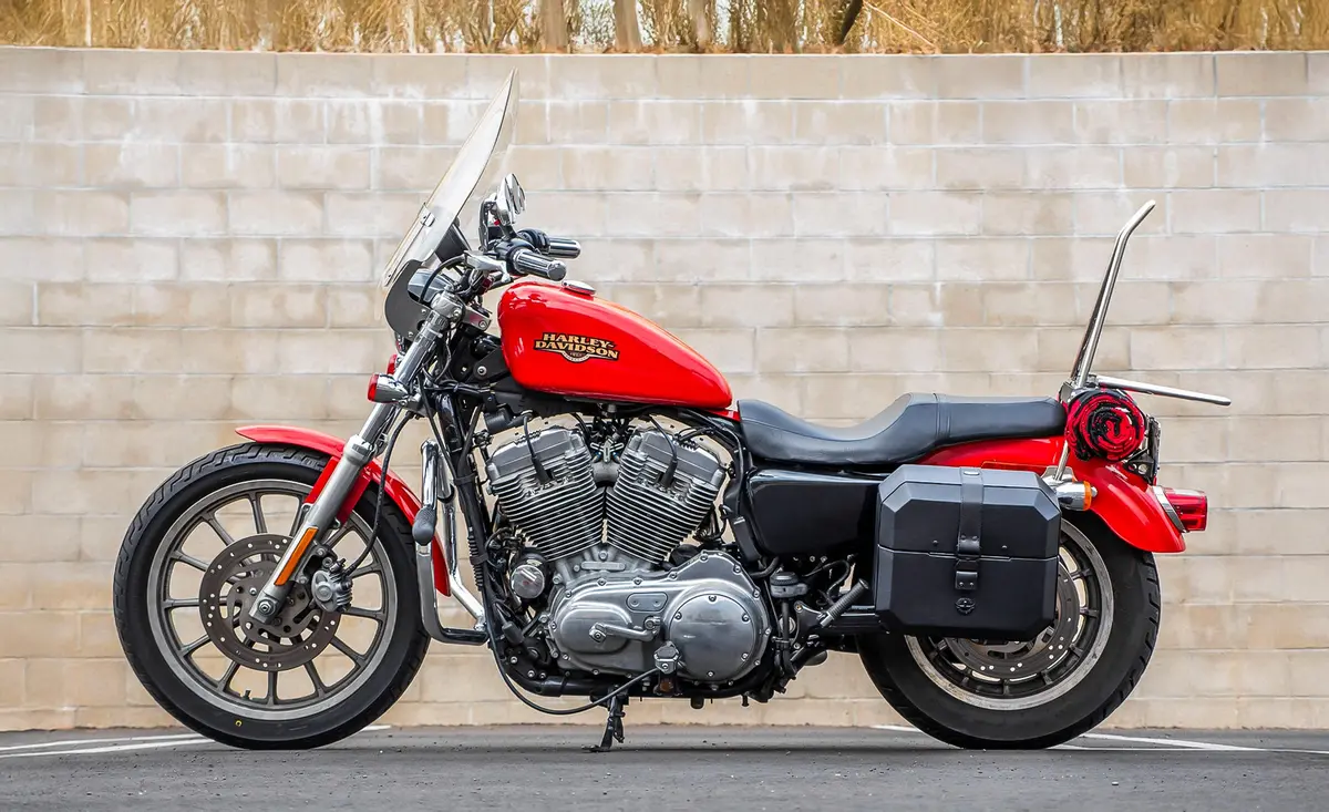 20L - Outlaw Quick-Mount Small Harley Sportster 883 Low Xl883l Leather Wrapped Hard Saddlebags 2