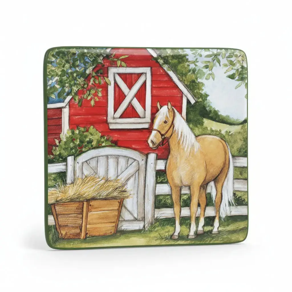 Palomino Horse Dinner Plate 1