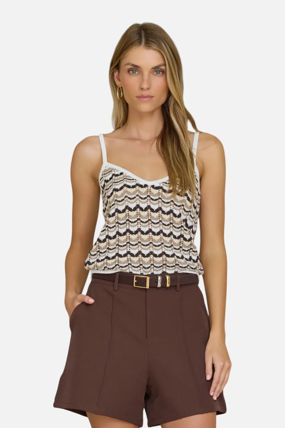 Stitches + Stripes Penny Tank In Multi Combo 1