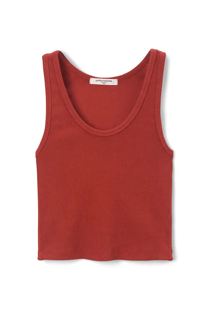 Perfect White Tee Blondie Bra Friendly Tank In Cali Chili 1