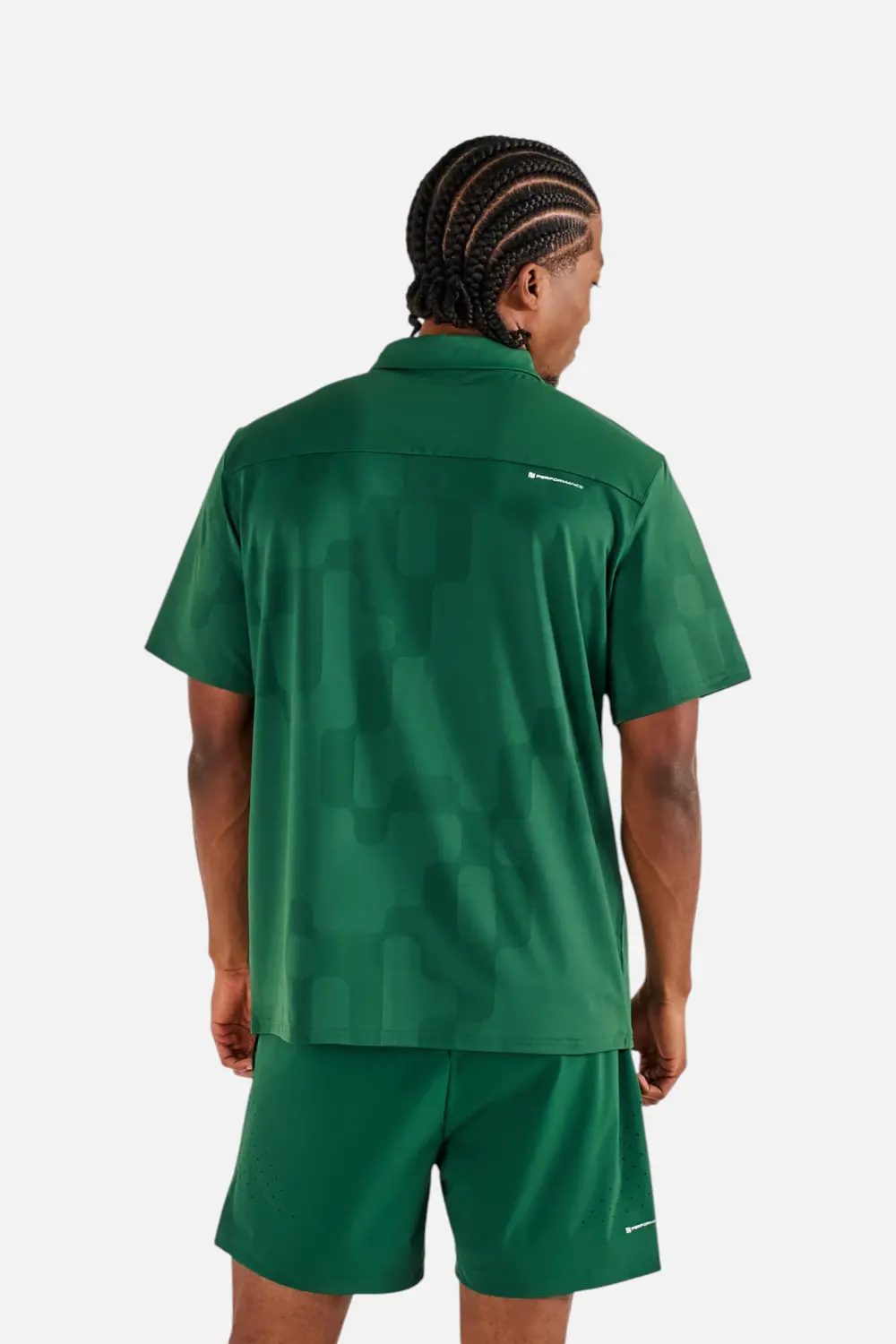 Malbon Golf Men's Performance Mesh Paneled Polo In Eden 3