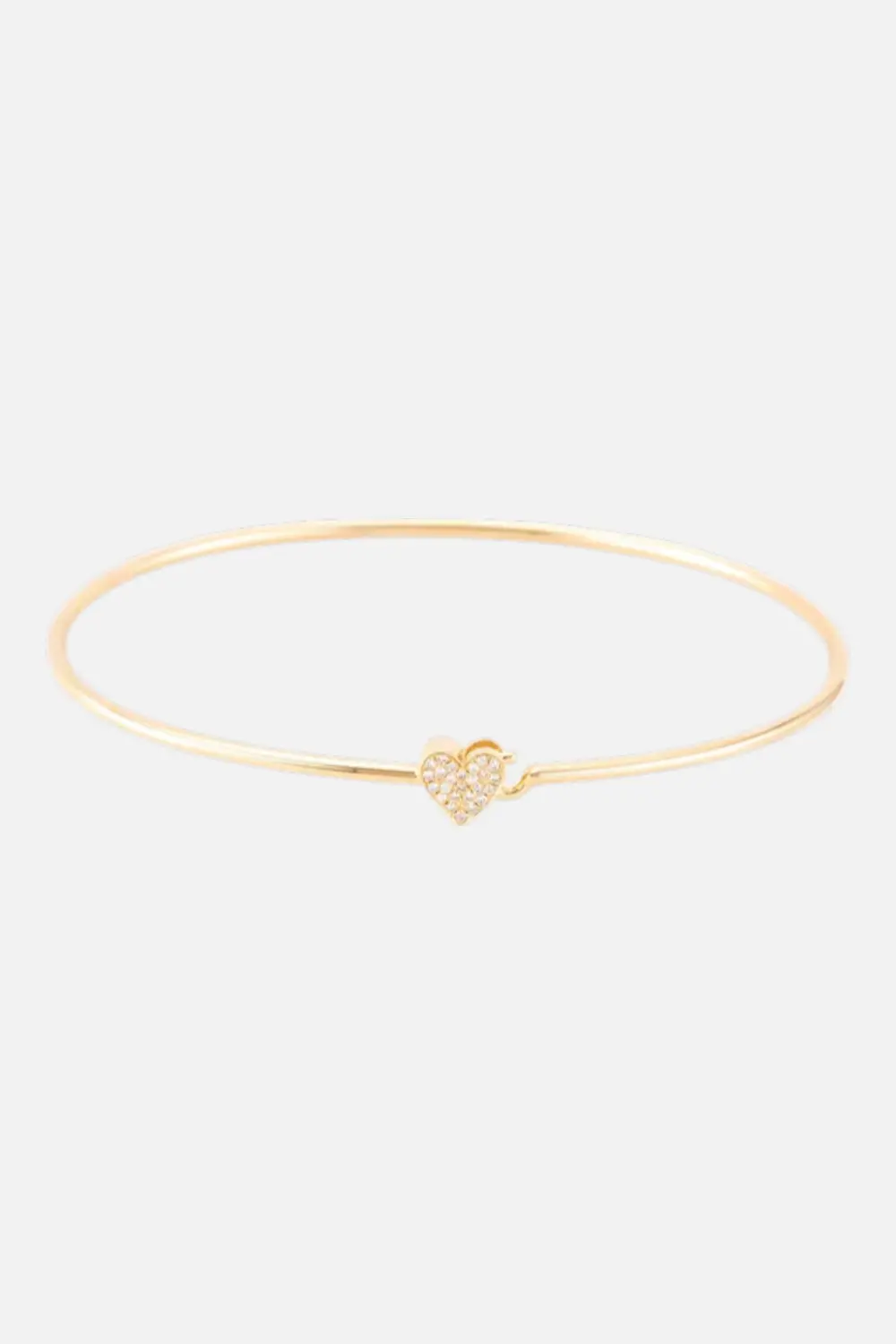 Zofia Day Petite Pave Heart Bangle 1