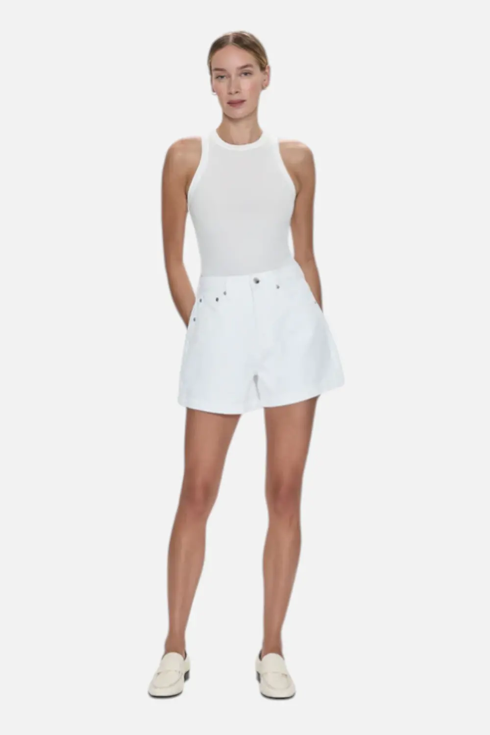 Pistola Saige Shorts In Polished White 1