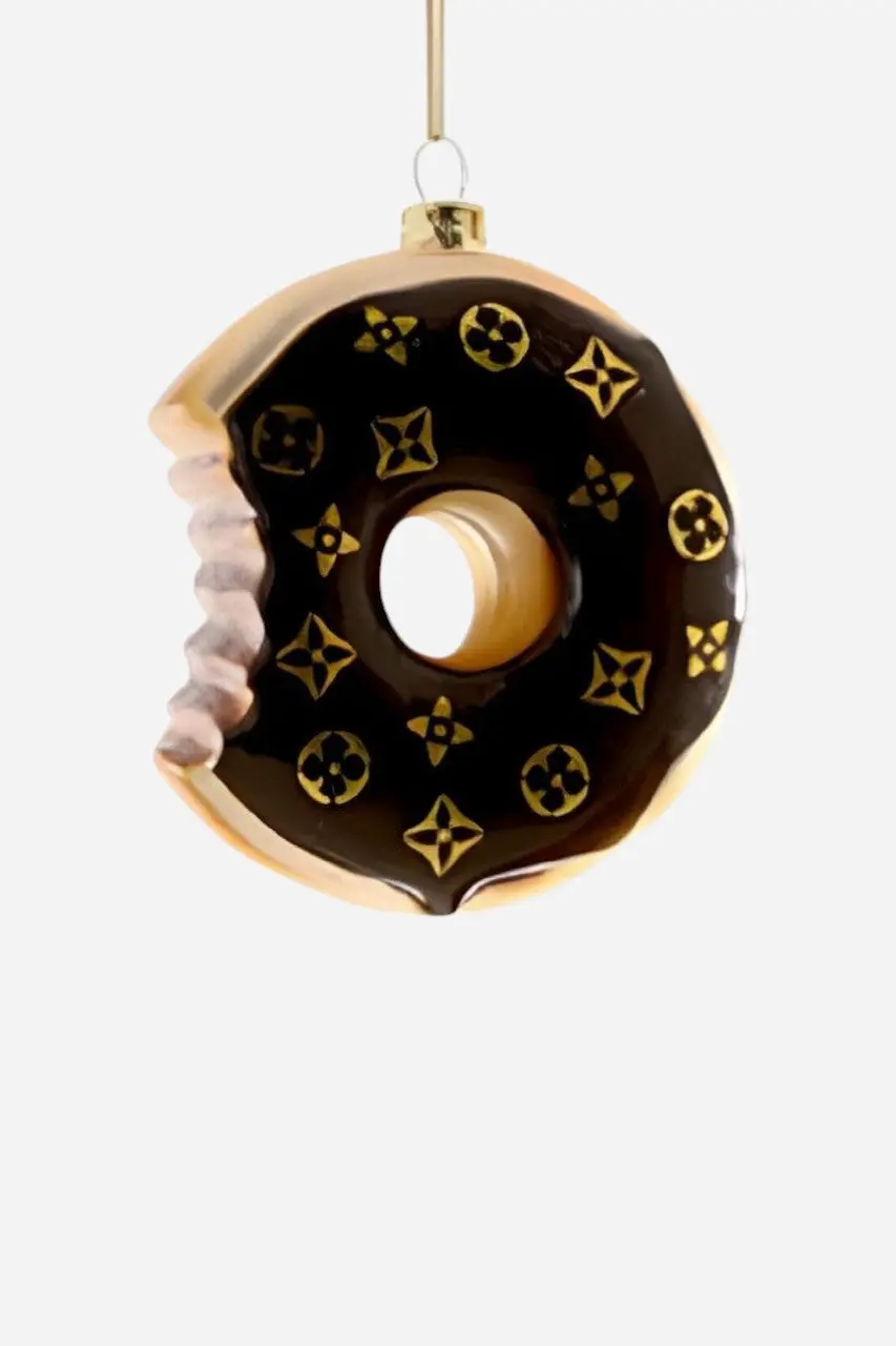 Fashion House Donut Brown Bite Ornament 1
