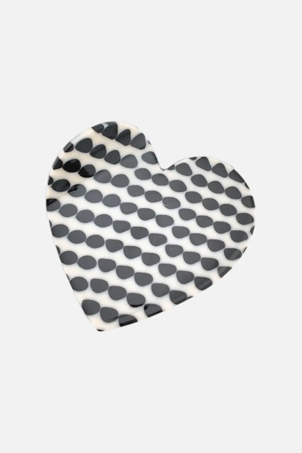 Solar Eclipse Polka Dot Heart Claw Clip 1