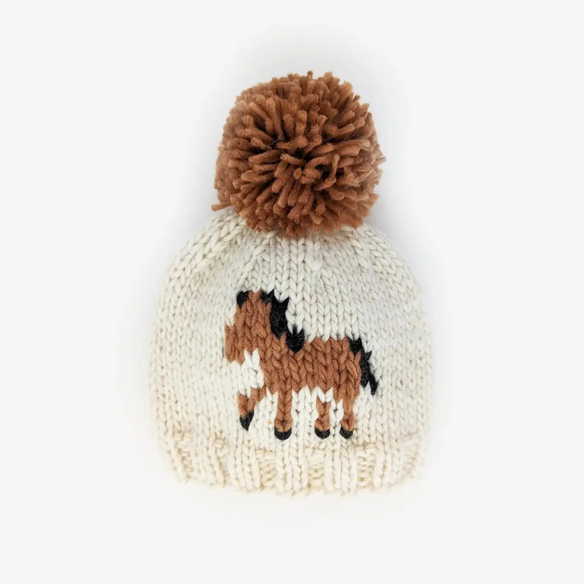 Pony Handknit Beanie (Cream) 1