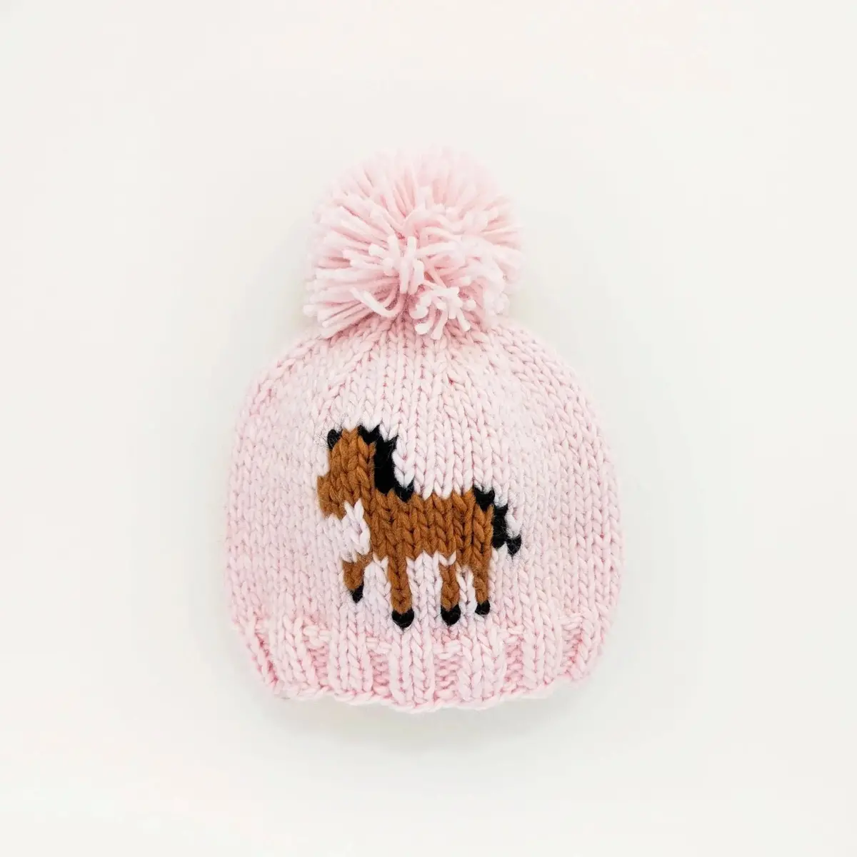 Pony Handknit Beanie (Pink) 1