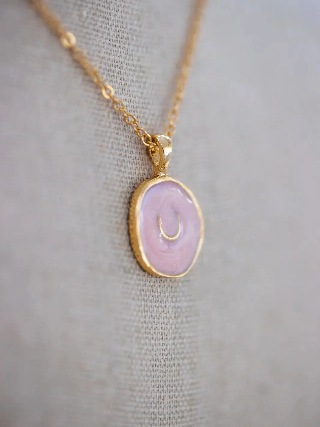 Precious Pink Horseshoe Necklace 1