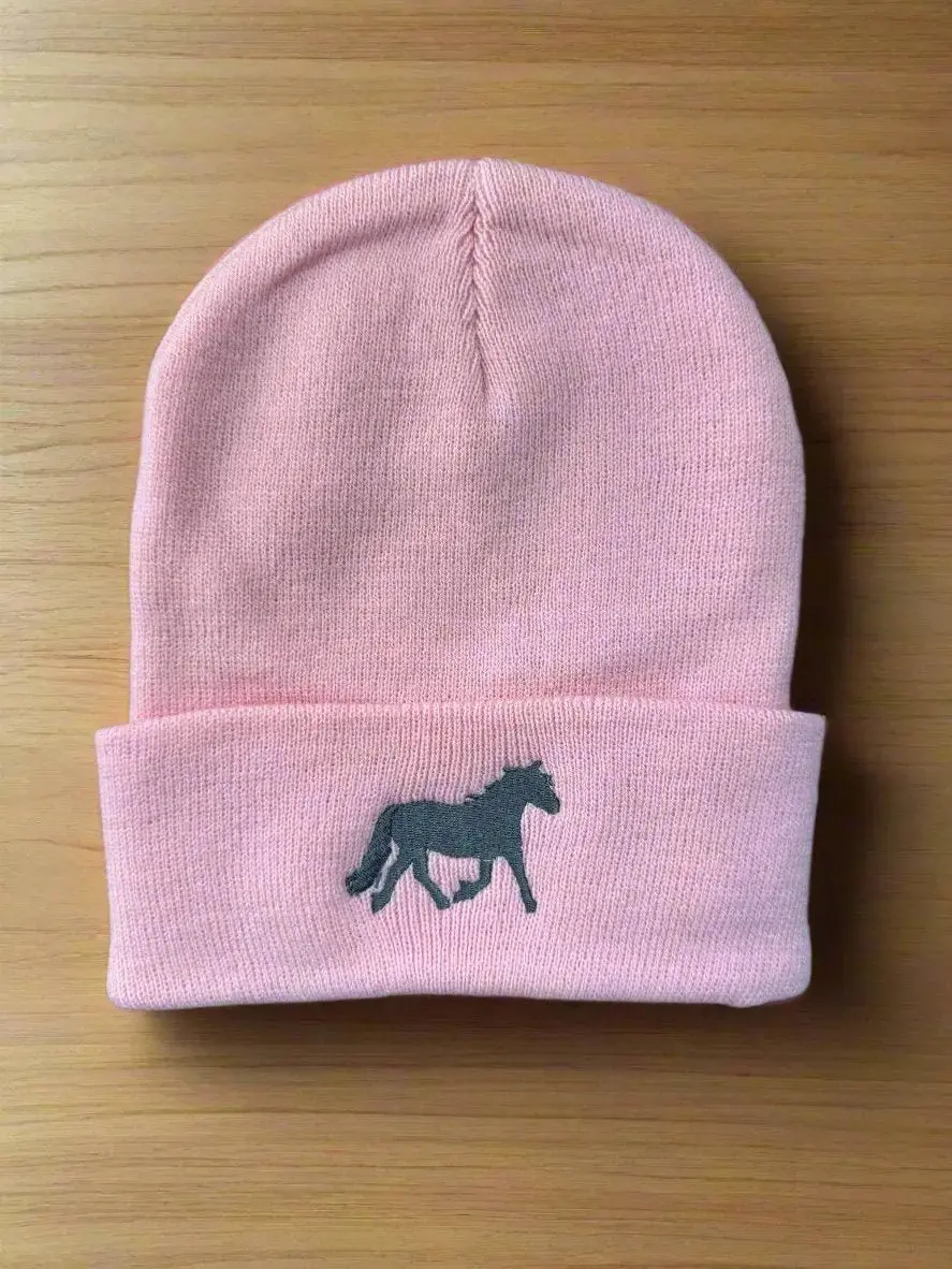 Pretty In Pink Horse Beanie 1